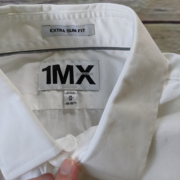 Express Men's Extra Slim Fit White Dress Shirt - Picture 4 of 8